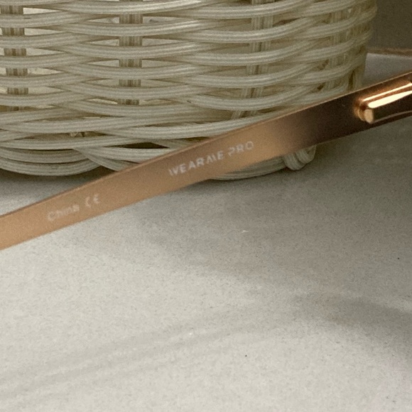 WearMe Pro (WMP) White and Gold Cat Eye Sunglasses - Picture 9 of 13